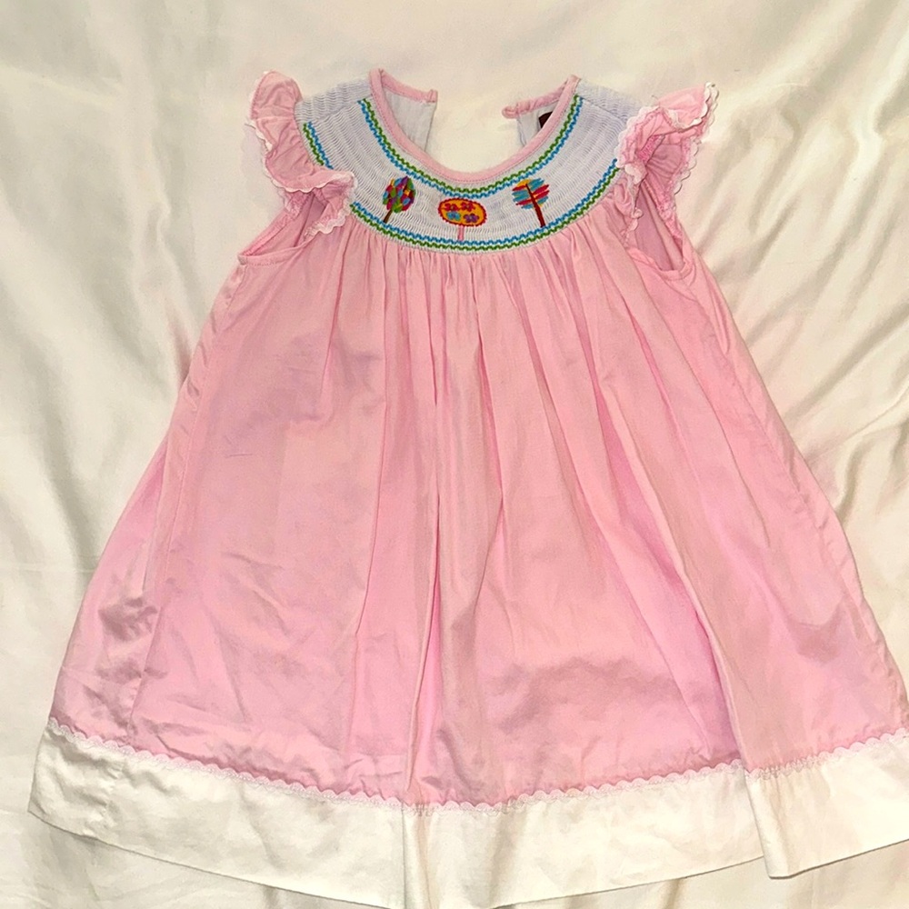 EUC Lil Cactus Smocked Embroidered Dress 2T